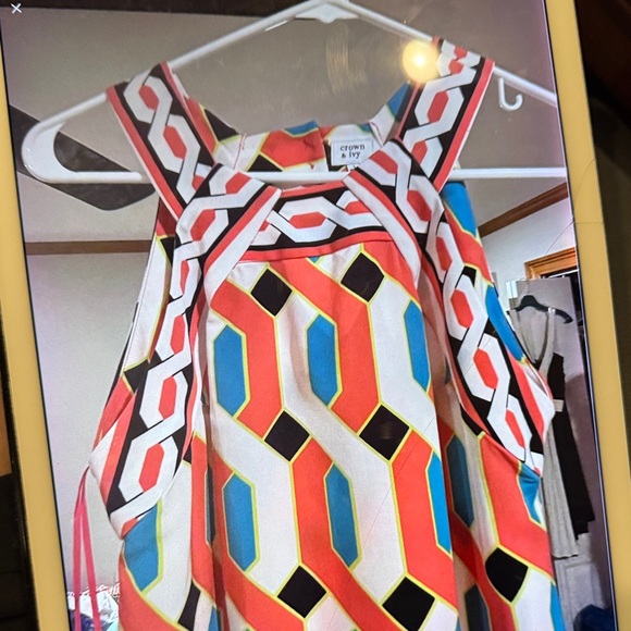 Crown & Ivy Geometric Multicolor Dress - Picture 1 of 6